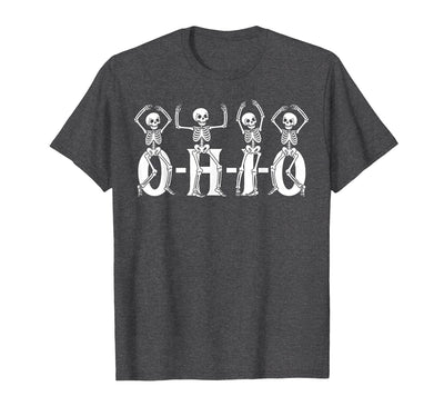 Funny O-H-I-O State Skeleton Halloween Funny O-H-I-O State Skeleton Ohio Halloween Vintage Vibe Fun T-Shirt