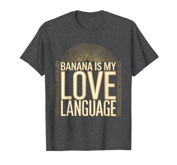 Mademark Banana Is My Love Language Monkey Design T-Shirt - Men - Dark Heather Grey