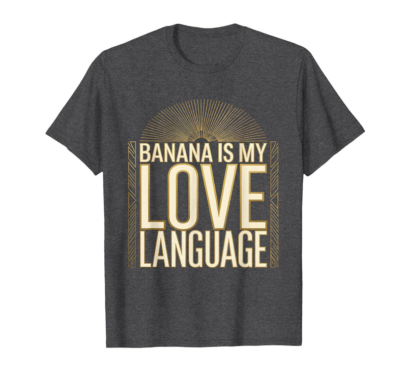 Mademark Banana Is My Love Language Monkey Design T-Shirt - Men - Dark Heather Grey