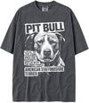 BABATEES U.S.A. MAX-Heavyweight Punk Rock Animals Shaka Wear Oversized 7.5oz Cotton Tshirt - Pit Bull