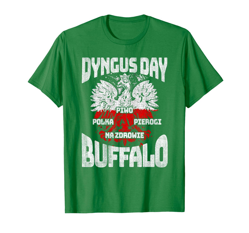 Polish Heritage Gifts Dyngus Day Buffalo New York Piwo Polka Pierogi Na Zdrowie T-Shirt - Kelly Green