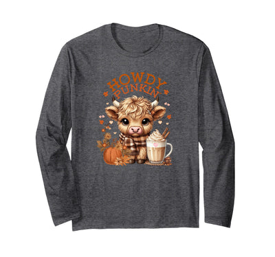 Loves LuLu Highland Cow, Cute and Cozy Ready for Fall Fun! Long Sleeve T-Shirt