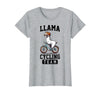 Bicycle Riding Animals Co. Llama Cycling Team Riding Bicycle T-Shirt - Heather Grey