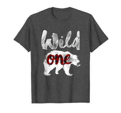 Cow 1st Birthday Lumberjack Buffalo Plaid T-Shirt