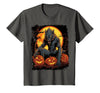 FrightNightFits Werewolf Orange Halloween T-Shirt - Asphalt Grey