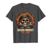 Mademark Grease Monkey 'Til I Die Mechanic Skull Design T-Shirt - Men - Dark Heather Grey