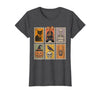 Halloween Stamp Cute Ghost Cute Fall Apparel Vintage Halloween Stamp Cute Ghost Pumpkin Cat Retro Fall T-Shirt - Dark