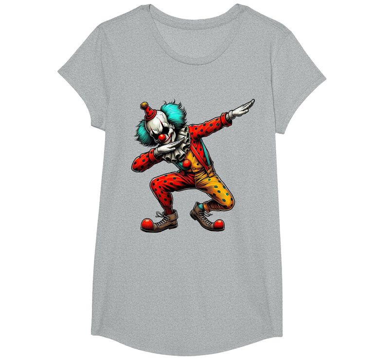 Creepy Halloween Dabbing Dab Dance Dabbing Creepy Clown Scary Halloween Dab Dance T-Shirt - Heather Grey