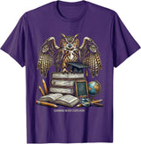Learning Never Stops Here College Kids Design T-Shirt - Purple