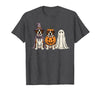 Funny Retro St. Bernard mom Halloween Witch Spooky Ghost Saint Bernard Pumpkin Halloween Dog Lover T-Shirt - Dark Heather