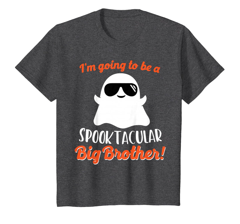Halloween Pregnancy Announcements by HotW Big Brother Pregnancy Announcement Ghost Funny Boy Halloween T-Shirt - Dark