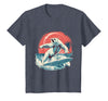 Sea Ocean Animal Art Polar Bear Ocean Sea Animal Surfing Ocean Sea Polar Bear T-Shirt - Heather Blue