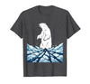 Mademark True North VBS Polar Bear Arctic Ice Design T-Shirt - Dark Heather Grey