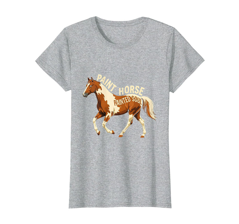 Mademark Paint Horse Painted Soul Equestrian Design T-Shirt - Heather Grey