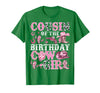 Birthday Girl CowGirl Family Matching Cousin of The Birthday Cow-Girl Rodeo Cow Girl Birthday T-Shirt - Kelly Green