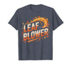 Funny Leaf Blower Fall Costume Couple Halloween Tee T-Shirt - Heather Blue