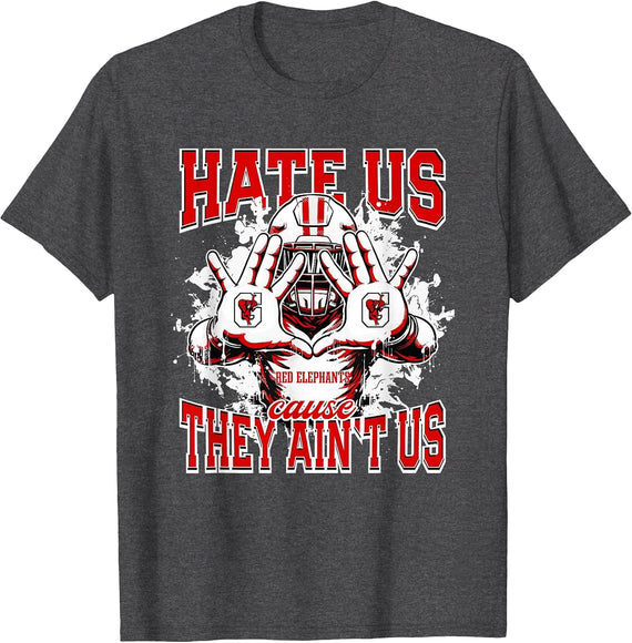 Logo Hate Us Cause They Ain't HS T-Shirt - Dark Heather Grey