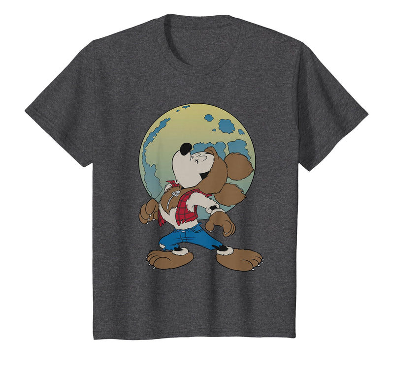 Disney Mickey Mouse Werewolf Halloween Costume T-Shirt - Dark Heather Grey