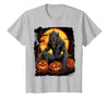 FrightNightFits Werewolf Orange Halloween T-Shirt - Silver Grey