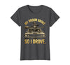 Mademark My Broom Broke So I Drove Funny Halloween Design T-Shirt - Dark Heather Grey