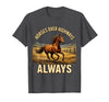 Mademark Horses Over Highways Always Equestrian Design T-Shirt - Men - Dark Heather Grey