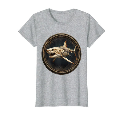Shark Skeleton Museum Display Illustration T-Shirt
