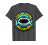 Mademark Whale Shark Filter Feeding and Thriving Design T-Shirt - Dark Heather Grey