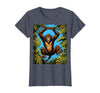 Mademark Monkey Hanging From Jungle Vine Graphic T-Shirt - Women - Heather Blue