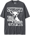 BABATEES U.S.A. MAX-Heavyweight Punk Rock Animals Shaka Wear Oversized 7.5oz Cotton Tshirt - Chihuahua