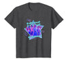 Stranger Things Starcourt Mall Vintage Neon Group Portrait T-Shirt - Dark Heather Grey