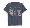 Cute Ghost Halloween Nurse Spooky Season Halloween ICU Nurse Propofol Mummy NICU PICU Nurse Tech T-Shirt - Heather Blue