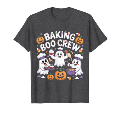 Funny Halloween Baking Team Ghost Costume Boo Crew Baking Boo Crew Cute Halloween Ghost Cupcake Pumpkin T-Shirt