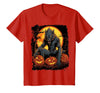 FrightNightFits Werewolf Orange Halloween T-Shirt - Red