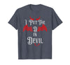 I Put the D in Devil Tees I Put the D in Devil Funny Halloween Matching Couple T-Shirt - Heather Blue