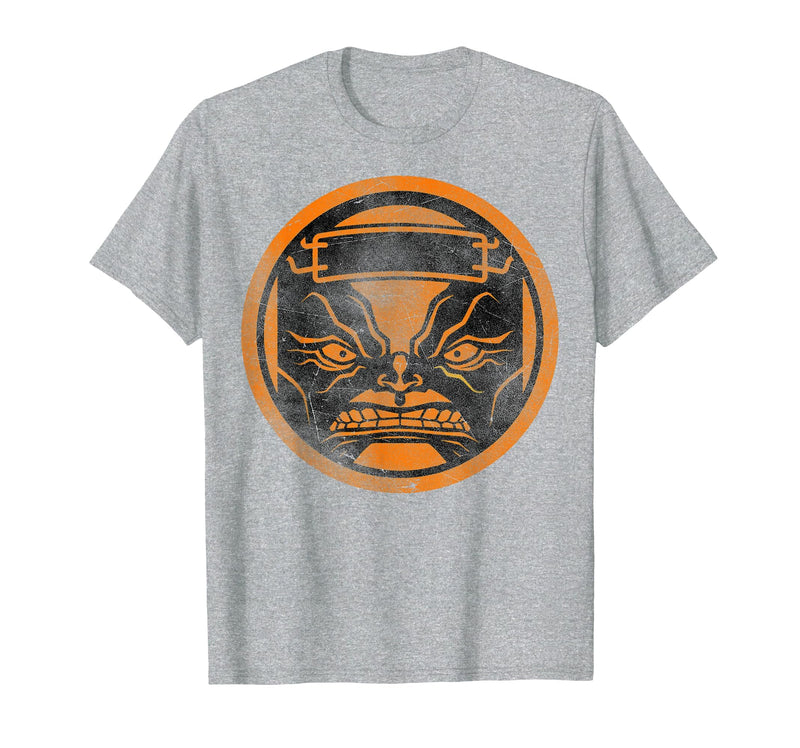 Marvel M.O.D.O.K. Orange Organism Tonal Cut-Out Halloween T-Shirt - Heather Grey