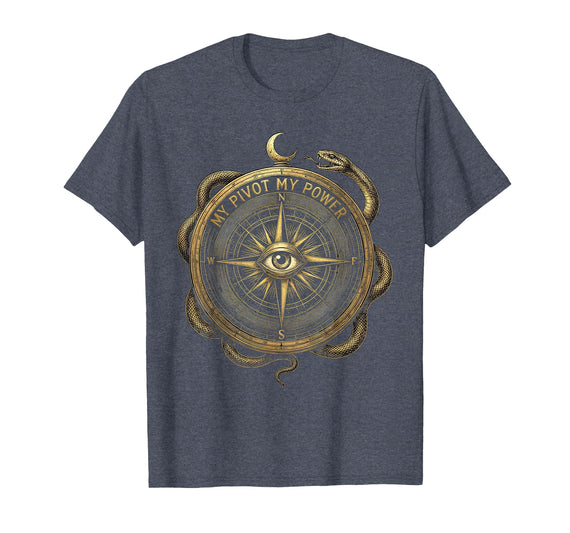 Mademark My Pivot My Power Inspirational Design T-Shirt - Heather Blue