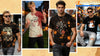 CAZYCHILD Halloween Shirts for Men Funny Halloween Pumpkin Shirt Dancing Skeleton Tee - size chart