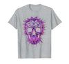 Mademark Halloween Bat Swarm Skull Graphic T-Shirt - Heather Grey
