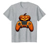 Spooky Halloween Gamers 2023 Halloween Skeleton Zombie Gaming Controllers Mummy Boys Kids T-Shirt - Heather Grey