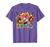 Be Kind Highland Cow Autism Awareness Sped Teacher Be Kind Highland Cow Autism Awareness Inspirational Teacher T-Shirt -