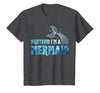 Funny Lazy Halloween Costumes & Halloween Shirts Pretend I'm A Mermaid Lazy Funny Mermaid Halloween Costume T-Shirt - Dark
