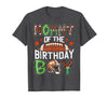 Football Birthday Boy Family Matching Mommy of The Birthday Boy Game Day Football T-Shirt - Dark Heather Grey