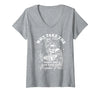 Funny Skeleton Meme Quote Sarcastic Humor Adult Women's Why Take The High Road When You Can Take The Psycho Path V-Neck