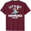 SALTY JOES Salty Joe's - Let's Get Hammered Lightweight, Graphic T-Shirt - size chart