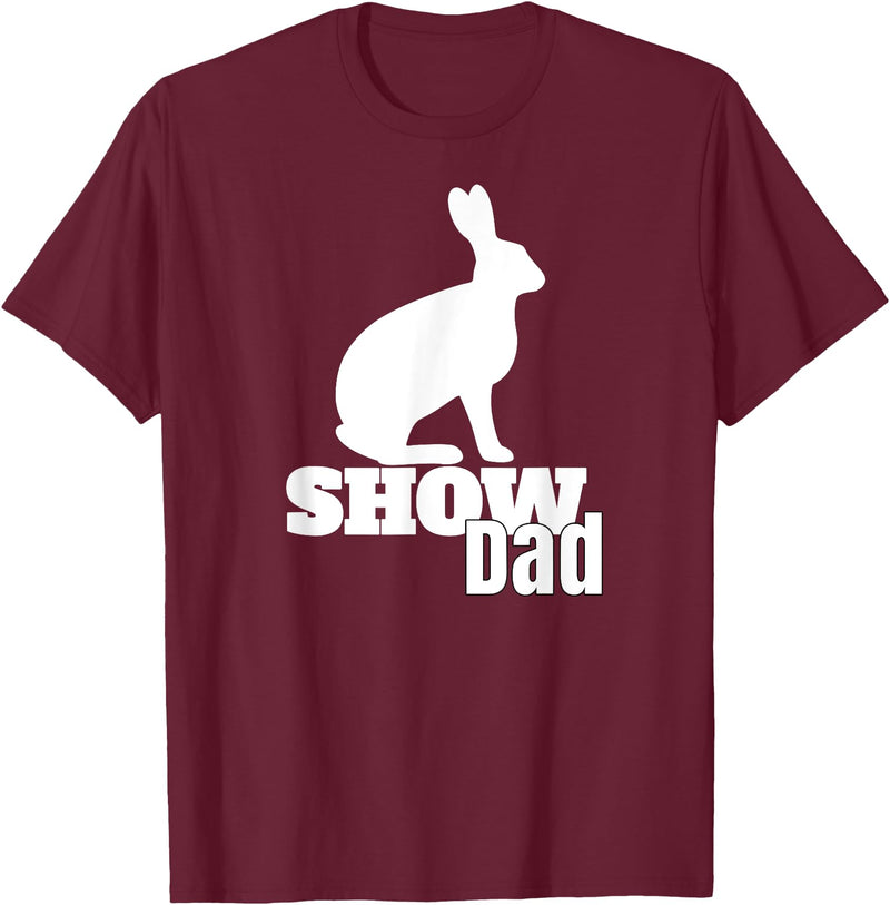 Show Dad Rabbit County Fair Livestock T-Shirt in Burgundy