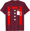 Fun With Ties By HustlaGirl Nerd Costume Shirt Red Suspenders Pocket Protector T-Shirt - Burgundy