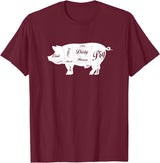 LGBTQIA+ Power Design Nasty Hungry Dirty Pig Design - Fun Gay Pig Pride - LGBTQIA+ T-Shirt - Burgundy