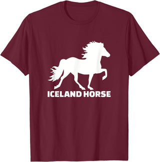 Icelandic horse gifts Icelandic horse T-Shirt - Burgundy