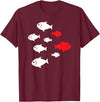 Gifts Fish Owners and Aquarists Co. Swim Against The Tide Fish Tank Fishing Fisherman Aquarium T-Shirt - Burgundy