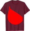 Halloween Costume T-shirts Etc. Over Sized Bra Halloween Couples Costume T-Shirt - Burgundy